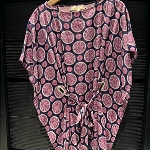 Michael by Michael Kors Pink and Blue Paisley Tunic
